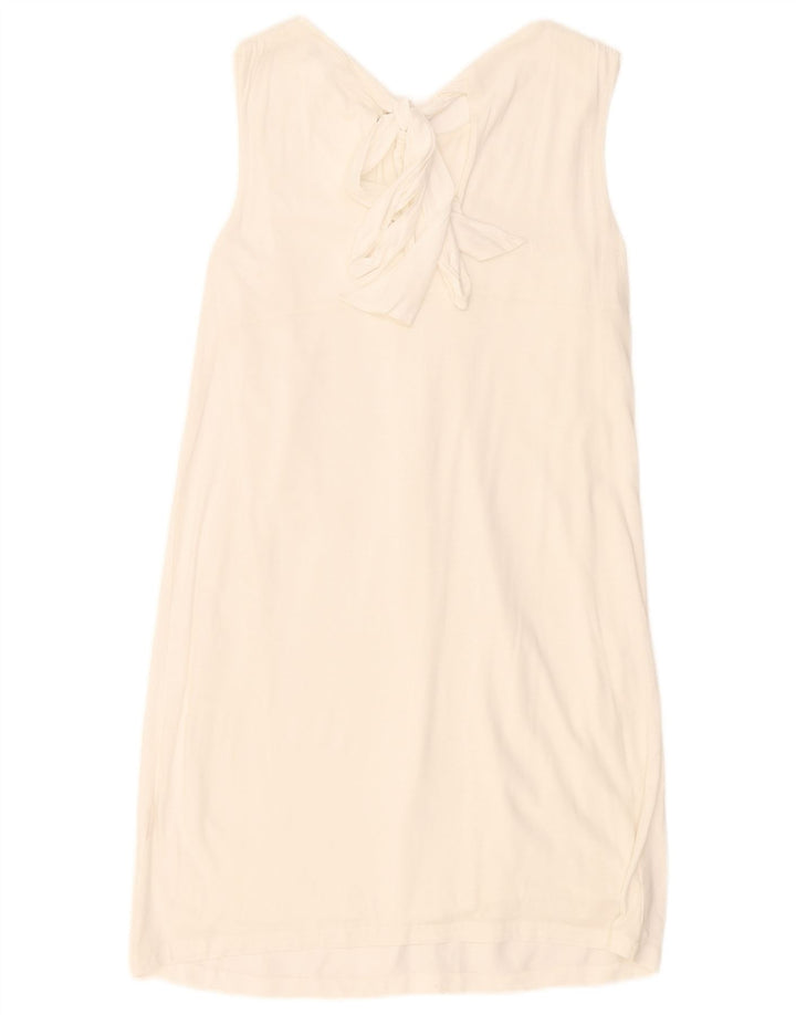 Massimo Dutti Γυναικείο Αμάνικο Φόρεμα Regular Shift UK 10 Small White