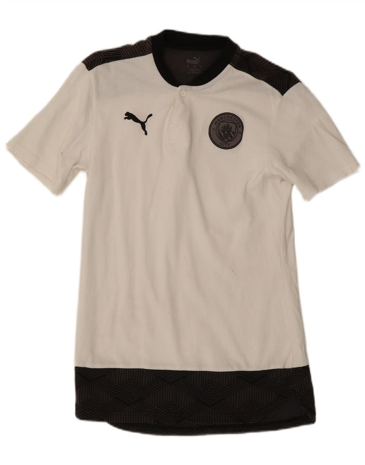 Ανδρικό μπλουζάκι Puma Manchester City Τοπ μεσαίο λευκό γεωμετρικό