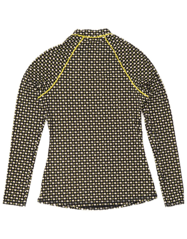 Boden Γυναικείο τοπ μακρυμάνικο UK 10 Small Black Floral Polyamide