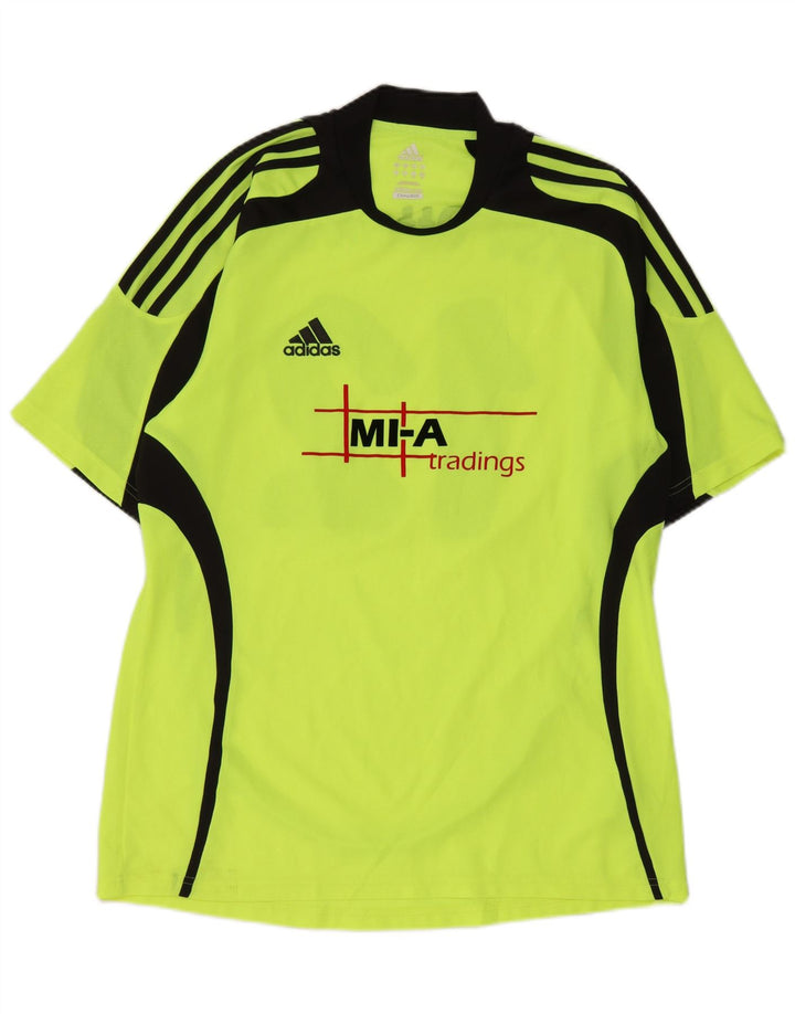 Ανδρικό γραφικό T-Shirt Adidas Top Large Green Colourblock Πολυεστέρας