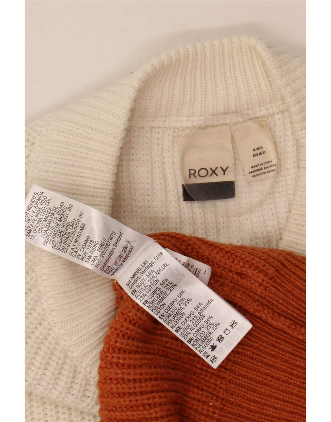 Roxy γυναικείο πουλόβερ με λαιμόκαυμα UK 14 μεσαίου χρώματος πολύχρωμο