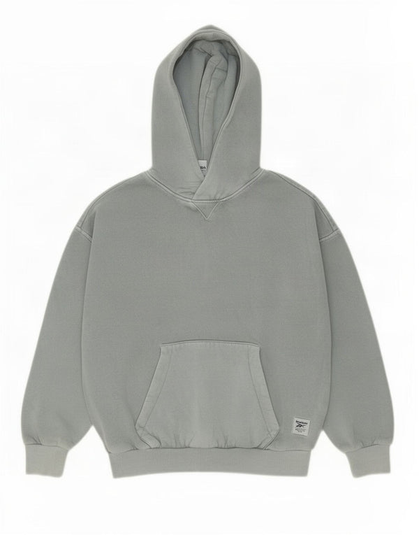 Reebok Γυναικείο Hoodie Jumper UK 4/6 XS Γκρι βαμβακερό