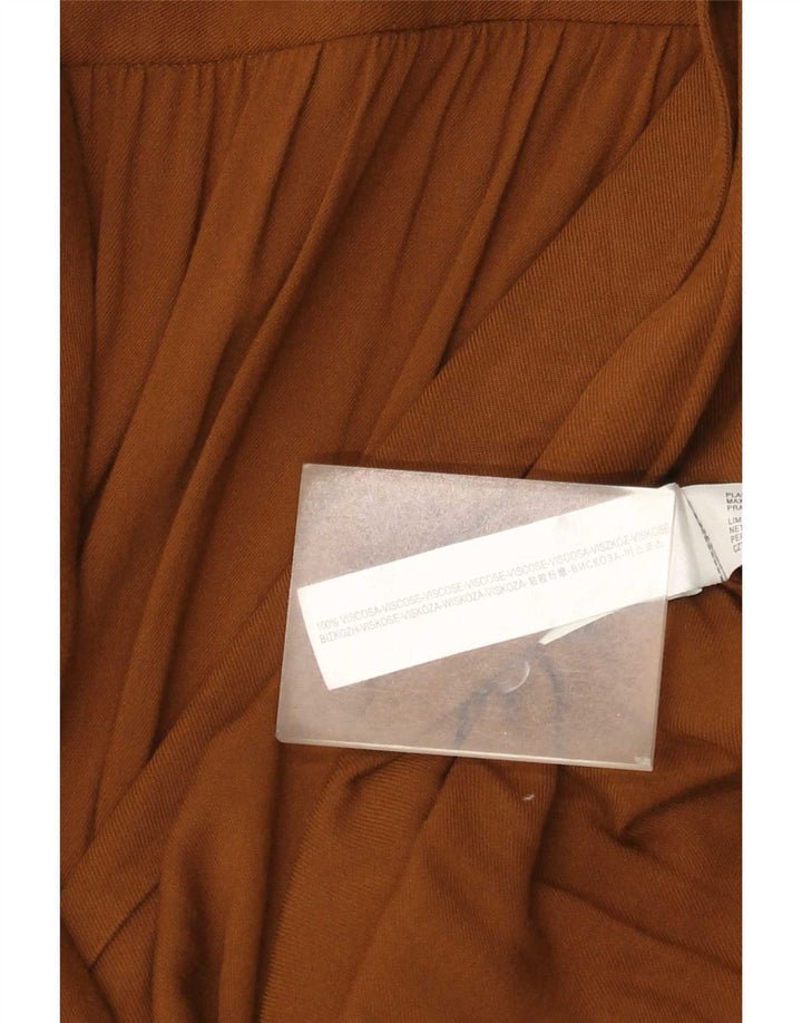 Massimo Dutti Γυναικείο Wrap Dress EU 42 Μεγάλη καφέ βισκόζη