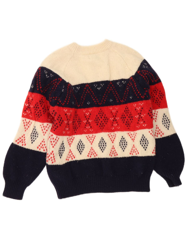Πουλόβερ Benetton Girls Crew Neck Jumper 11-12 ετών Πολύχρωμο γεωμετρικό