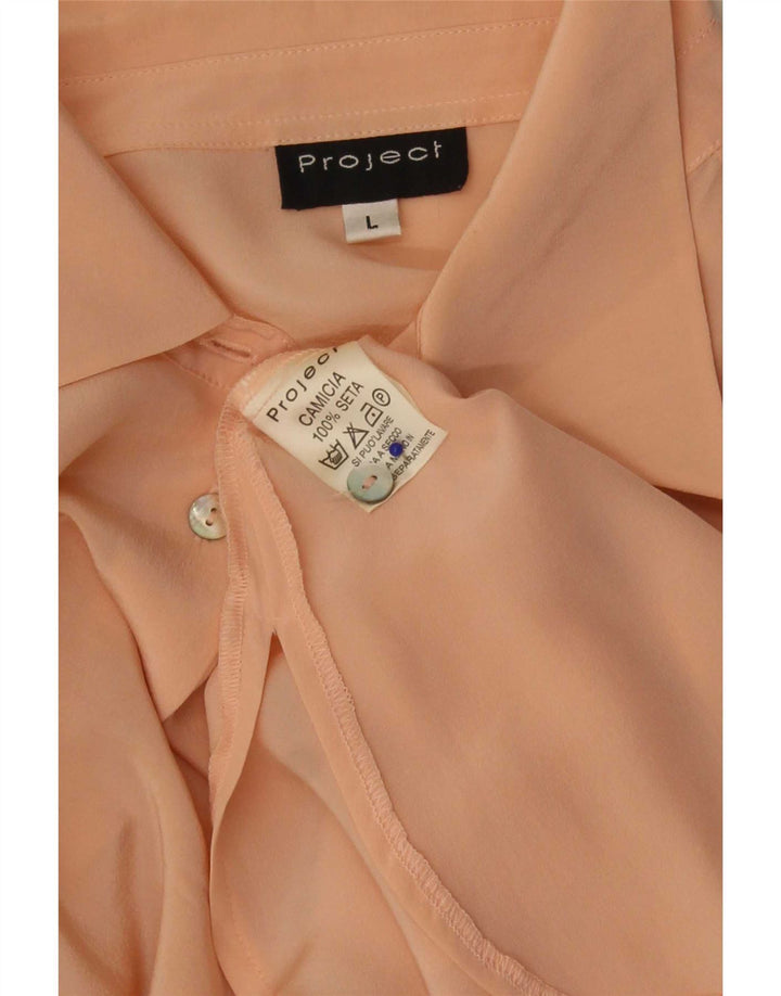 Project Γυναικείο πουκάμισο Μπλούζα UK 16 Large Pink Silk