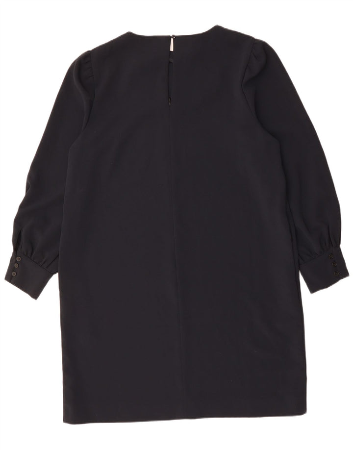 Γυναικείο μακρυμάνικο φόρεμα JAEGER Shift UK 18 XL Navy Blue Polyester