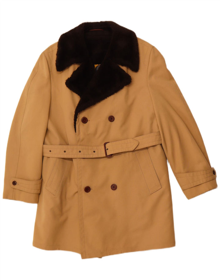 DIOLEN Ανδρικό παλτό Sherpa Double Breasted UK 38 Medium Brown Συνθετικό