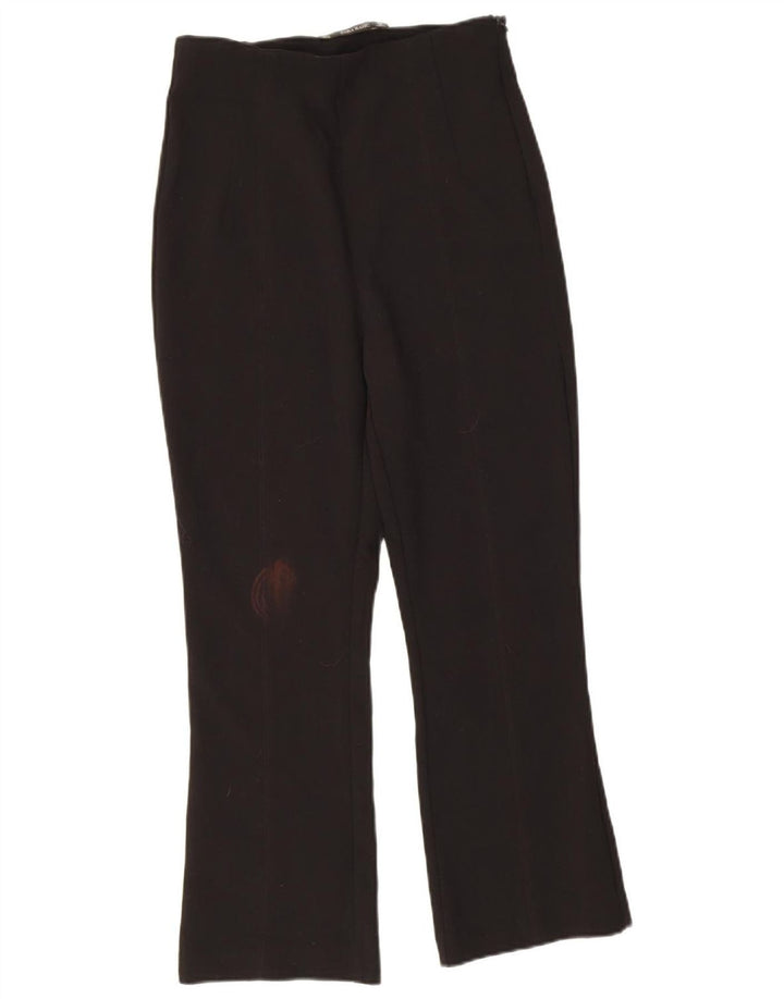 Zara Γυναικείο μποτάκι Cropped Παντελόνι W26 L23 Μαύρο