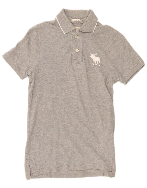 Abercrombie & Fitch Boys Polo πουκάμισο 13-14 ετών XL Γκρι βαμβακερό