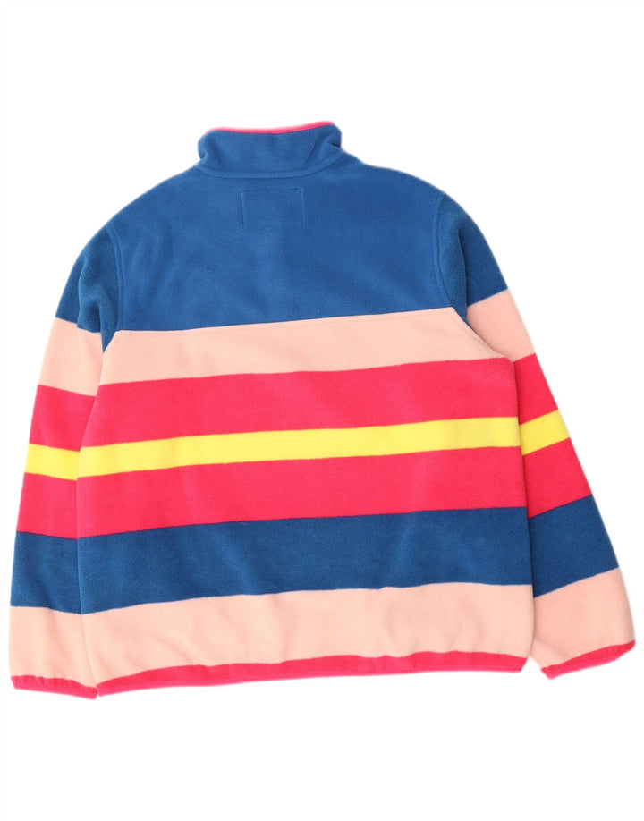 Lands End γυναικείο υπερμεγέθη Fleece Jumper UK 16 Μεγάλο πολύχρωμο ριγέ