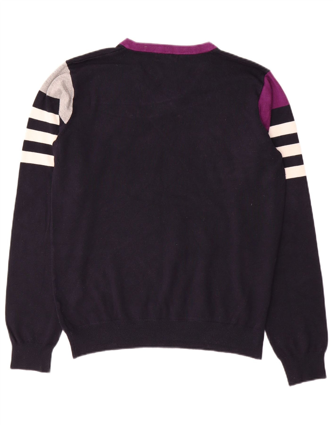 GAUDI Γυναικείο πουλόβερ με λαιμόκοψη UK 14 Medium Navy Blue Colourblock