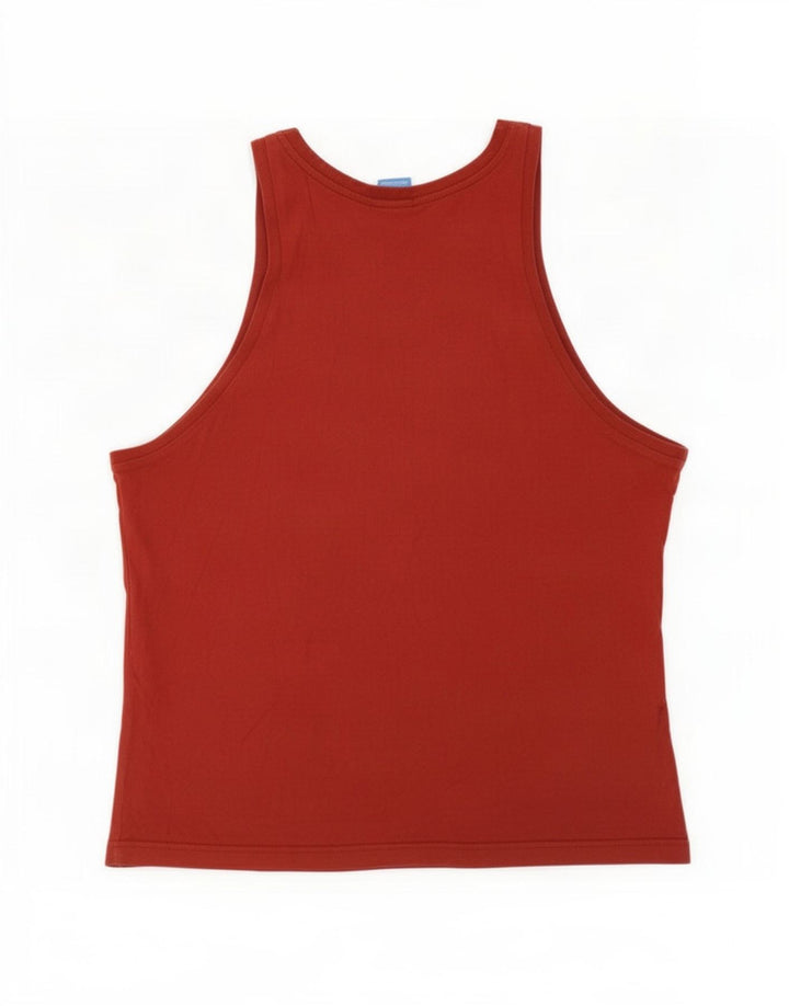Ανδρικό γραφικό γιλέκο Adidas Top Large Maroon Βαμβακερό