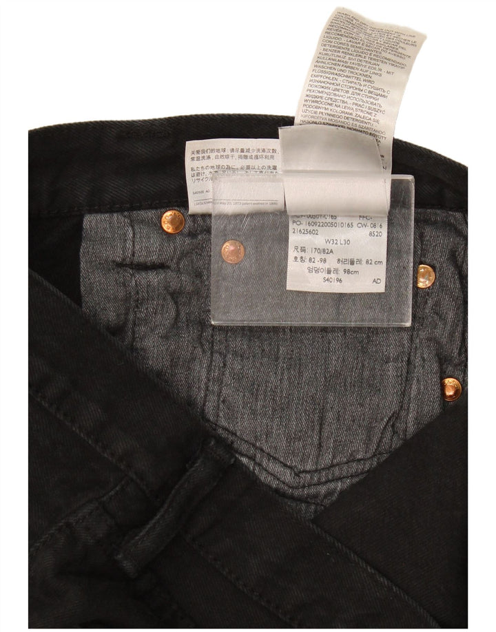 Ανδρικό τζιν ίσιο Levi's W32 L30 μαύρο βαμβακερό