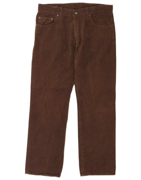 Gant Mens Regular Casual Trousers  W36 L32 Brown Cotton