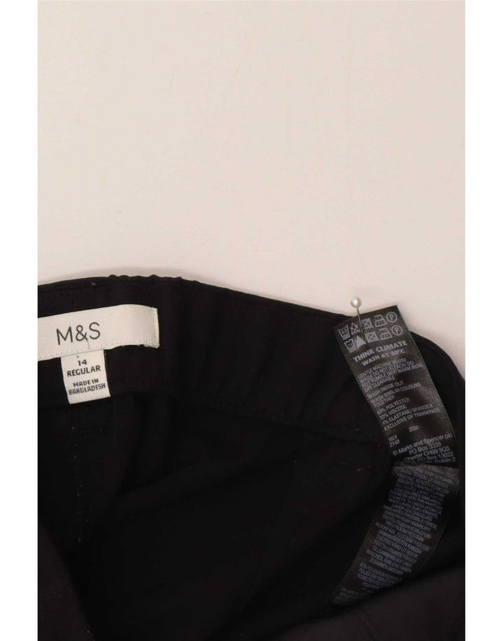 Marks & Spencer Γυναικείο κανονικό παντελόνι UK 14 Medium W32 L29 Μαύρο