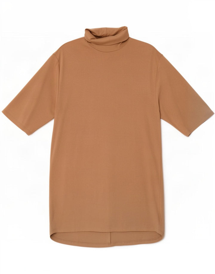 Zara Γυναικείο φόρεμα Shift UK 16 Large Beige Βαμβακερό