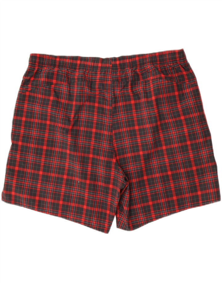 Ανδρικό σορτς κολύμβησης Adidas XL Red Check Polyester