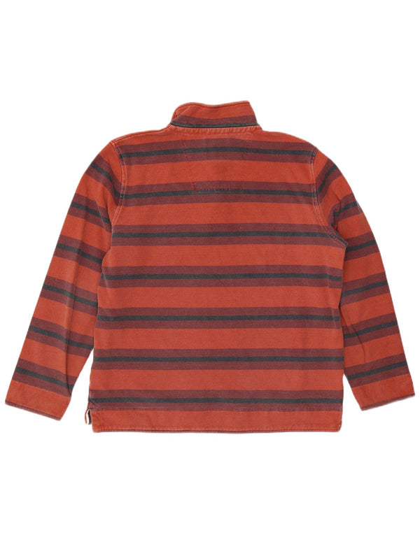 Ανδρικό φούτερ με φερμουάρ Crew Clothing, Jumper XL, βαμβακερό κόκκινο ριγέ