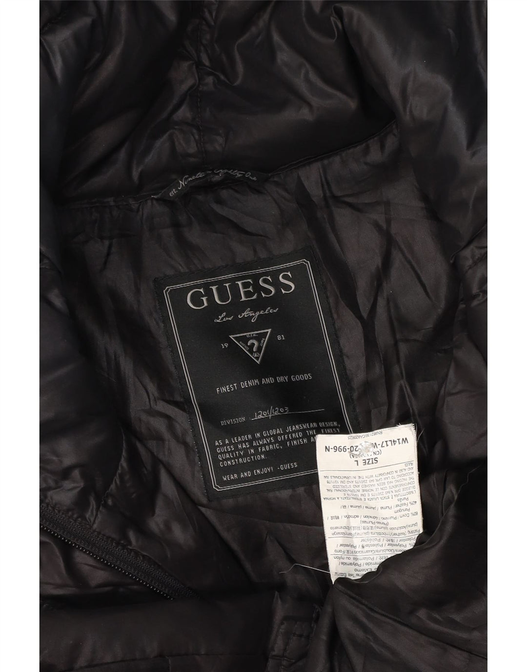 Guess Γυναικείο μπουφάν UK 16 Large Black Polyester