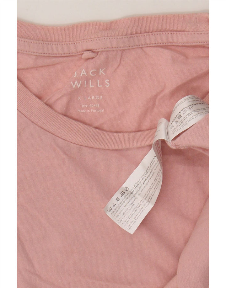 Ανδρικό T-Shirt JACK WILLS Τοπ XL Ροζ Βαμβακερό