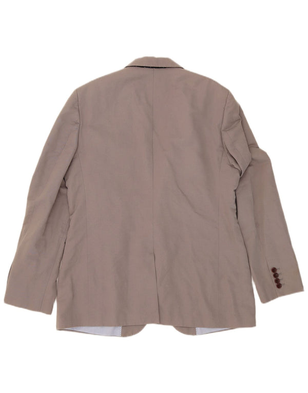 Crew Clothing Mens 2 Button Blazer Jacket UK 42 XL Grey Cotton