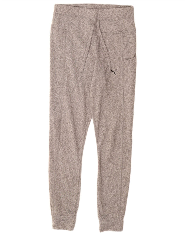 Γυναικεία αθλητική φόρμα PUMA παντελόνι Joggers UK 10 Small Grey Flecked Polyester