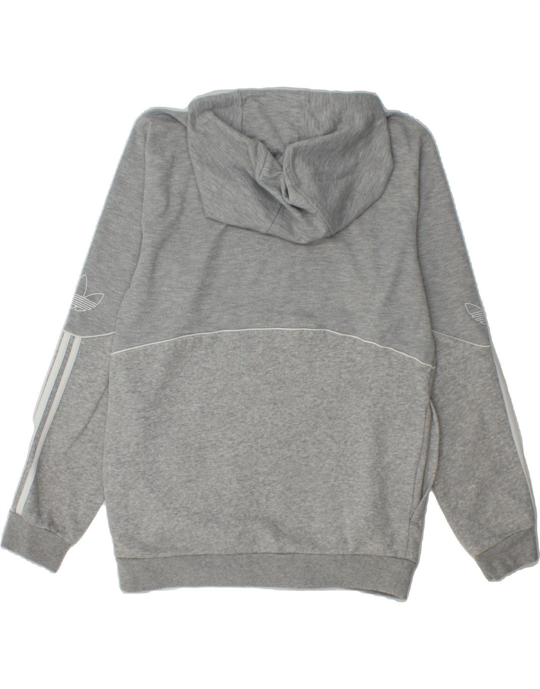 ADIDAS Mens Hoodie Jumper Small Grey Cotton Vintage Adidas and Second-Hand Adidas from Messina Hembry 