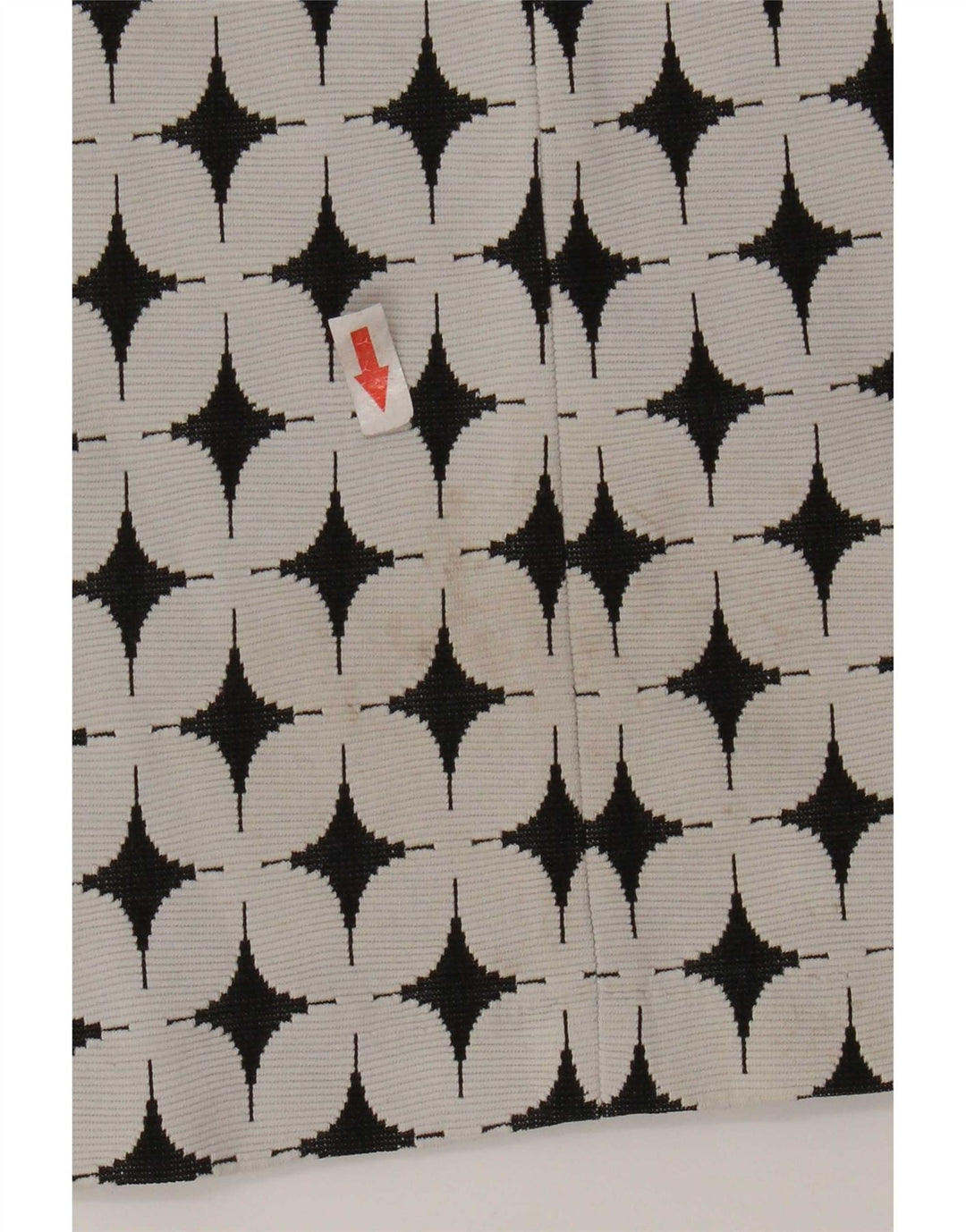 Zara Γυναικείο Abstract Pattern Φόρεμα A-Line UK 12 μεσαίο λευκό βαμβακερό