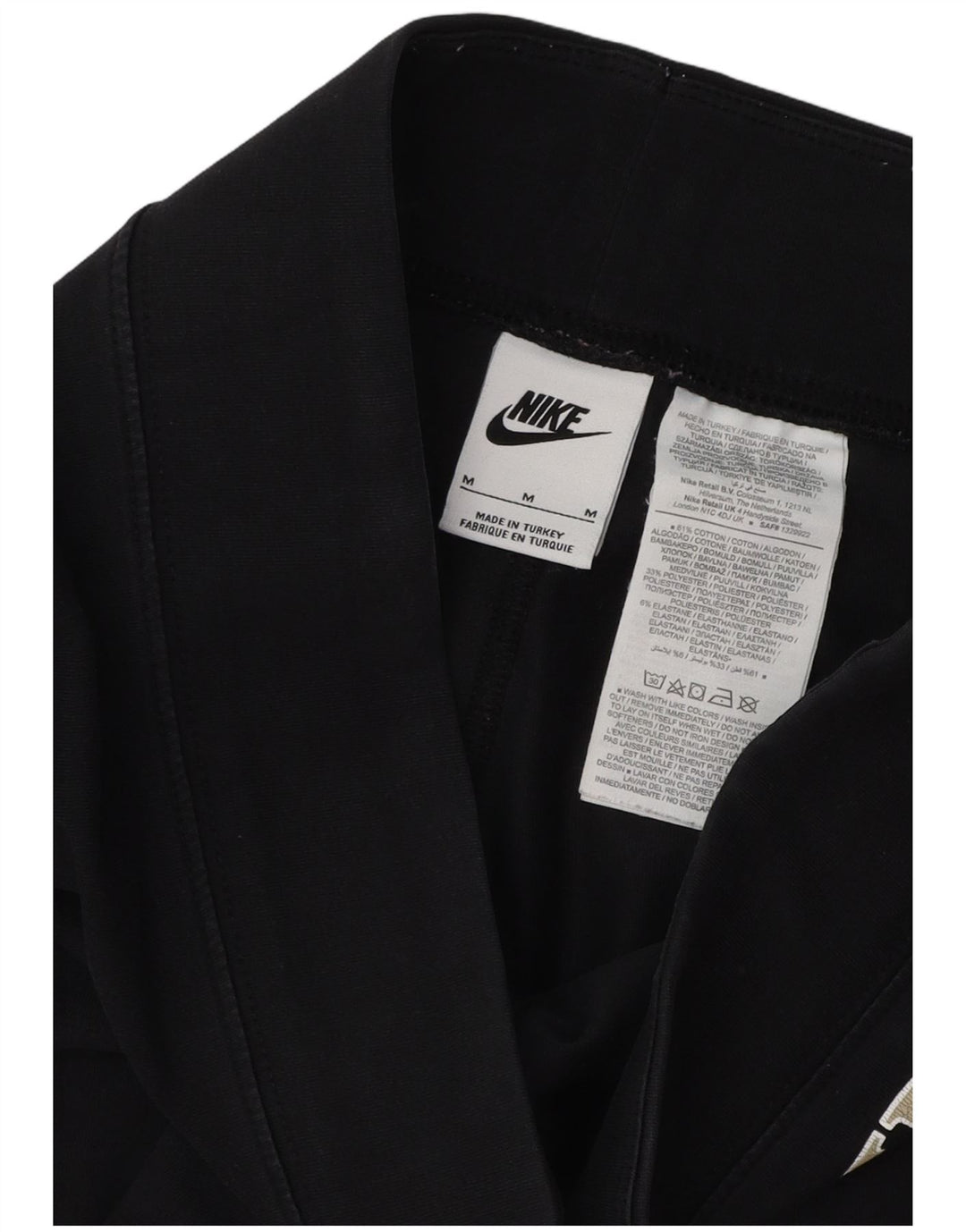 Γυναικείο γραφικό κολάν NIKE UK 14 Μεσαίο μαύρο βαμβακερό