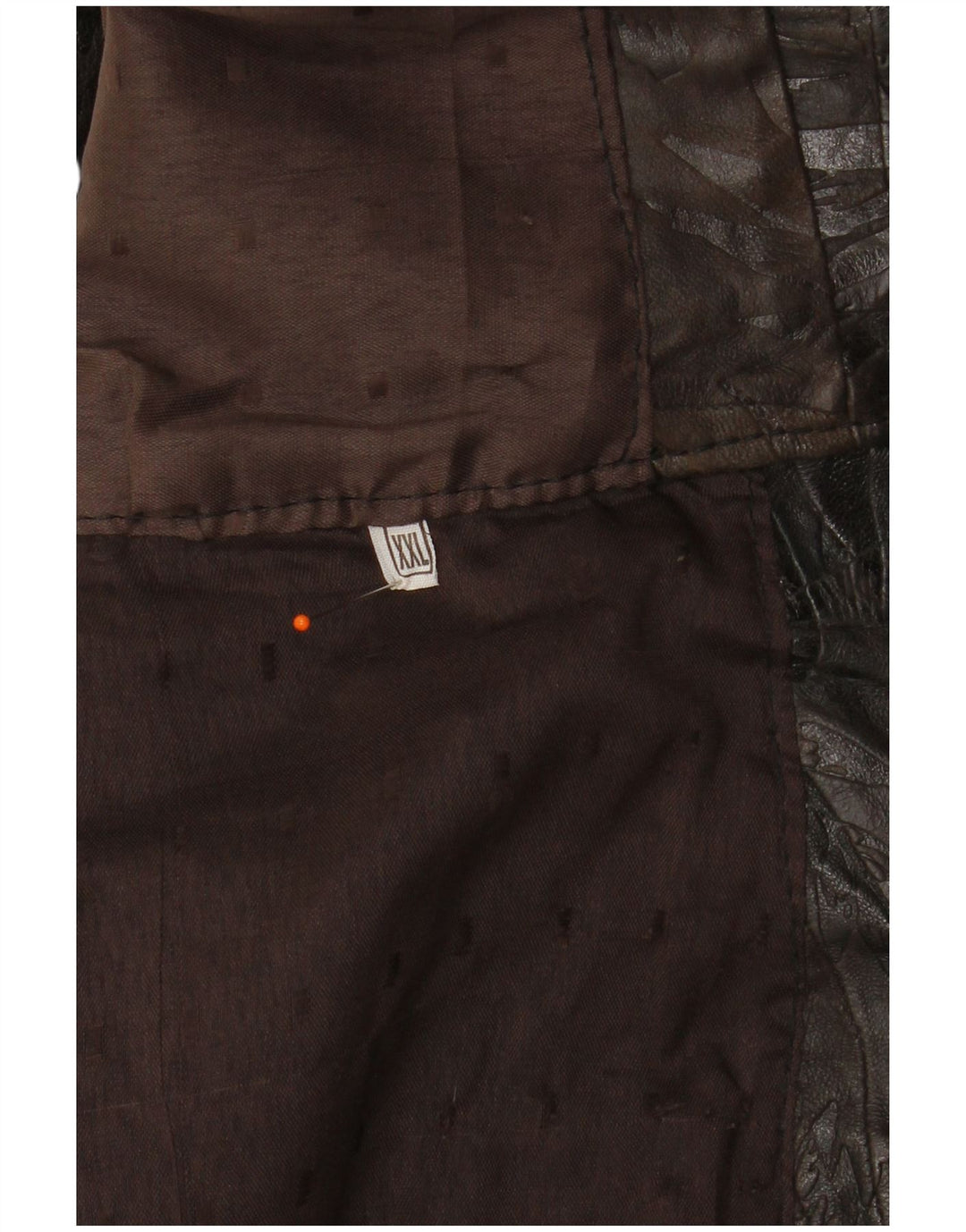 VINTAGE Ανδρικό Δερμάτινο Γιλέκο 2XL Καφέ Patchwork