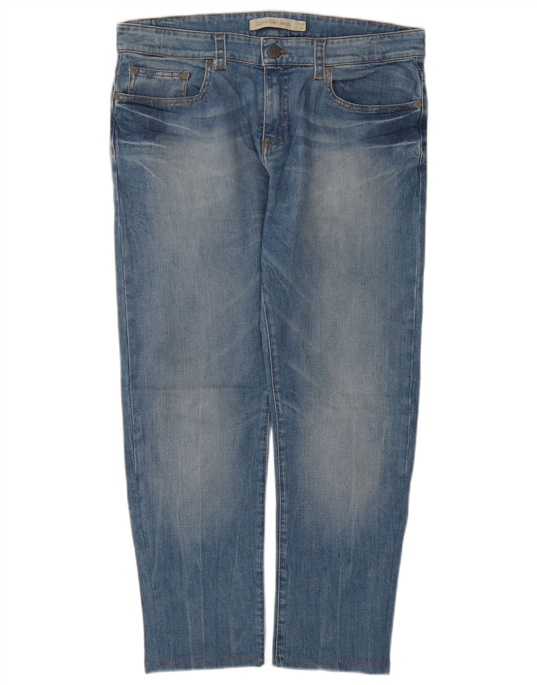 CALVIN KLEIN Ανδρικό Slim Jeans W32 L26 Μπλε βαμβακερό