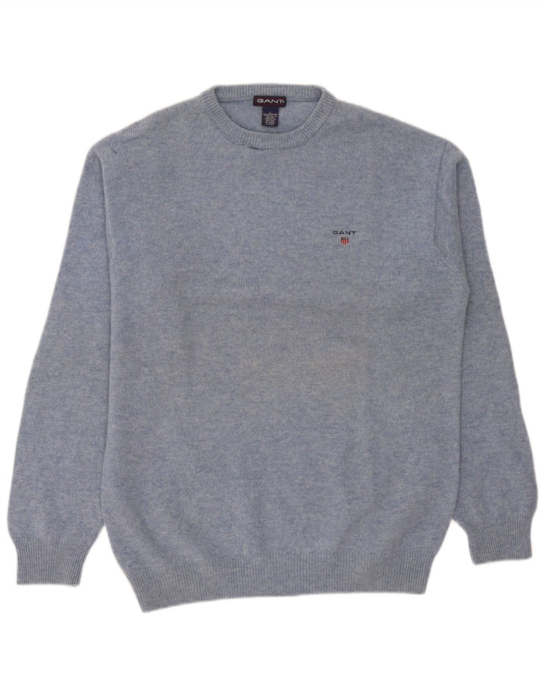 Ανδρικό πουλόβερ Gant Crew Neck Jumper Μεγάλο Μπλε Αρνί