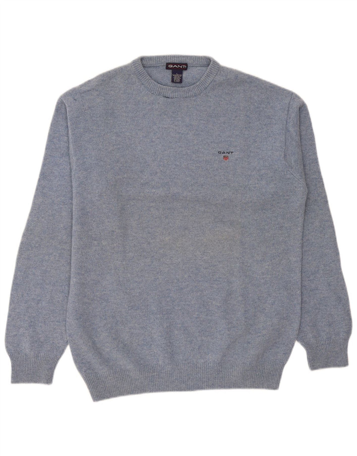 Ανδρικό πουλόβερ Gant Crew Neck Jumper Μεγάλο Μπλε Αρνί