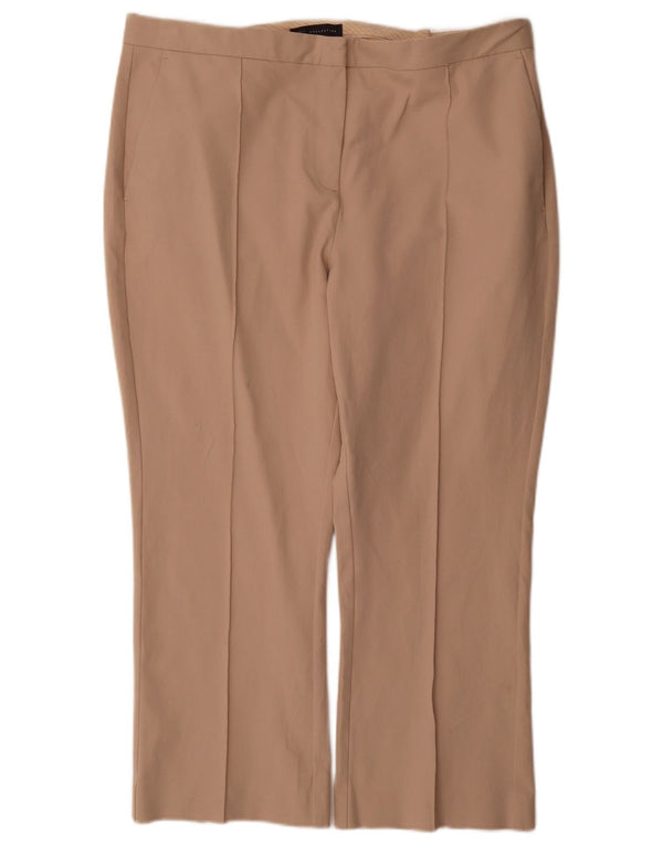 Marks & Spencer Γυναικείο ψηλόμεσο παντελόνι UK 20 2XL W38 L26 Beige