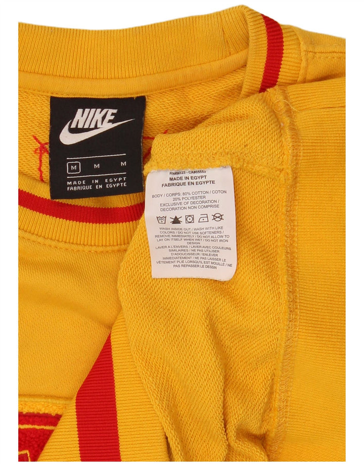 Ανδρική αθλητική μπλούζα γραφικών Nike, μεσαίο κίτρινο βαμβακερό