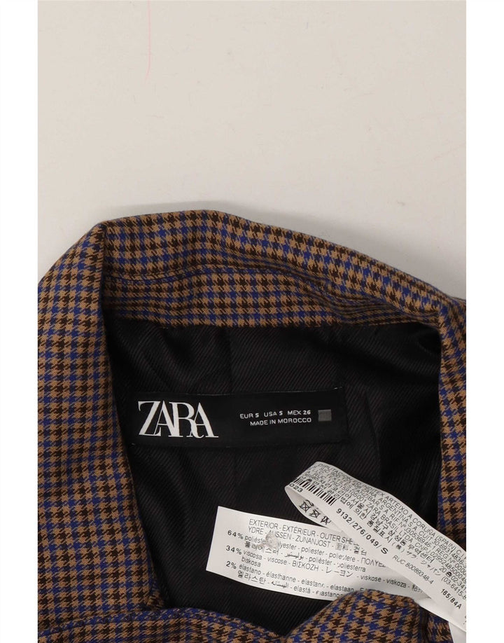 Zara Γυναικείο Μπουφάν Μπλέιζερ Oversized UK 10 Small πολύχρωμο Houndstooth