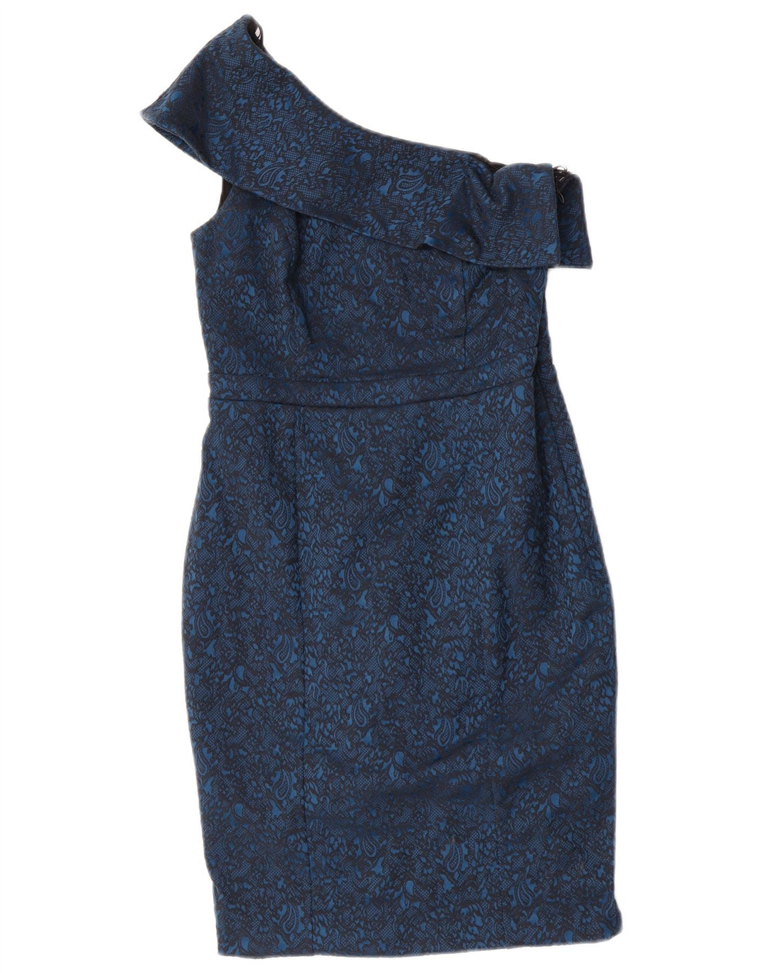 Επόμενο Γυναικείο φόρεμα με έναν ώμο UK 10 Small Blue Paisley