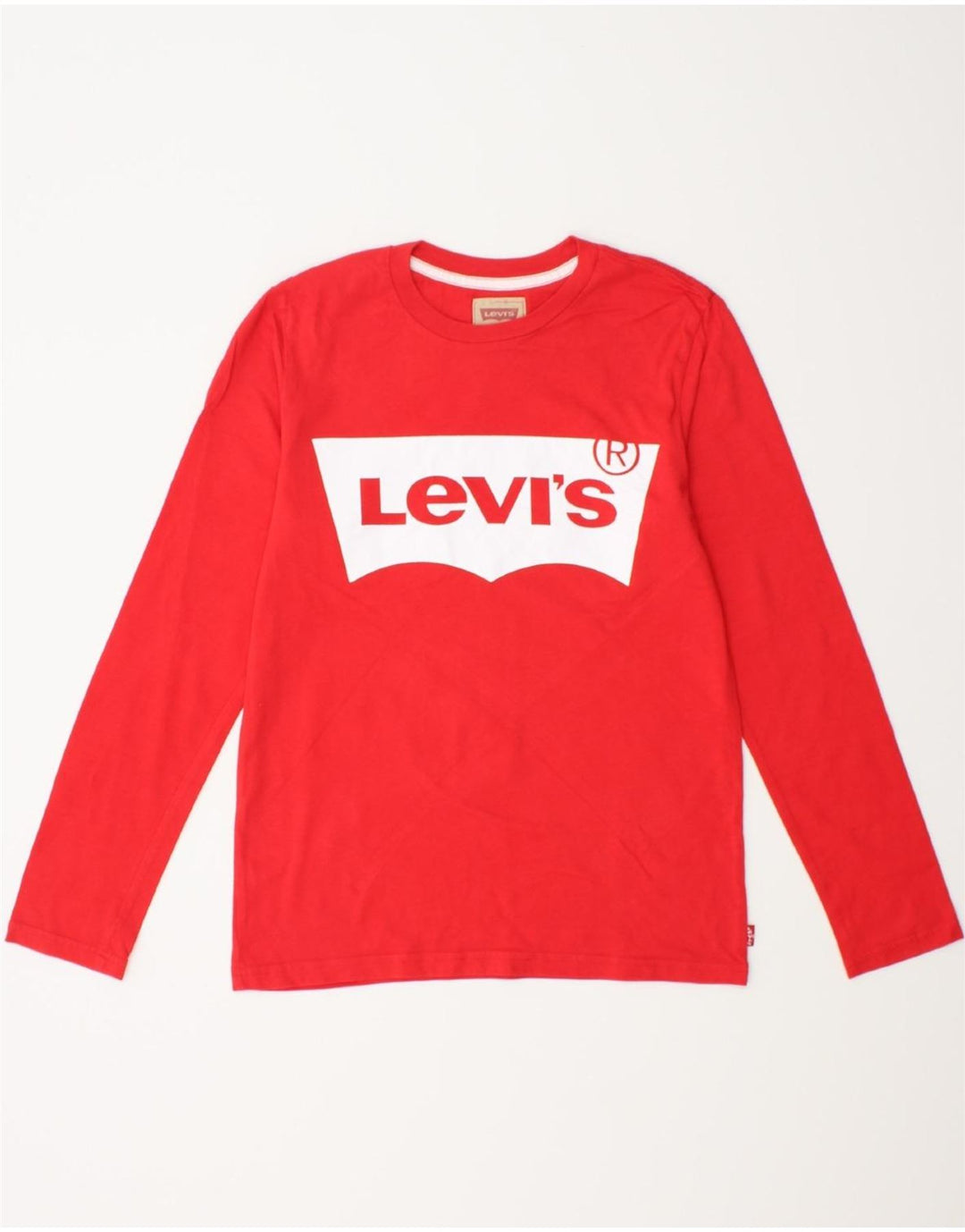 LEVI'S Boys Graphic Top Long Sleeve 13-14 Years  Red Vintage Levi's and Second-Hand Levi's from Messina Hembry 