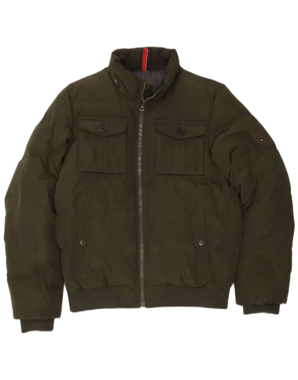 Tommy Hilfiger Ανδρικό μπουφάν με επένδυση UK 38 Medium Green Polyester