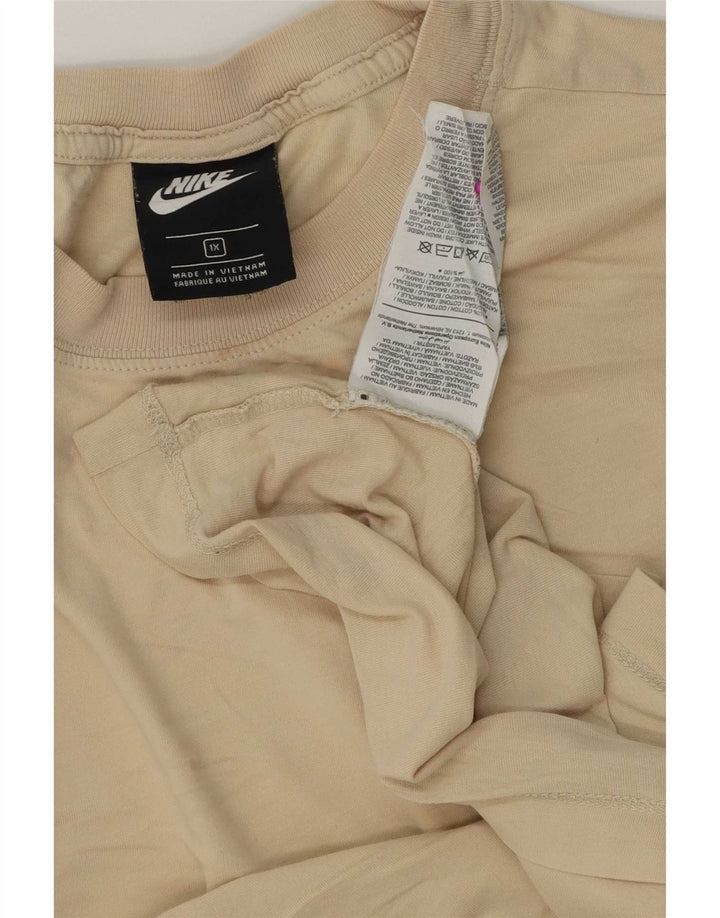 Ανδρικό T-Shirt Nike Top XL Beige βαμβακερό