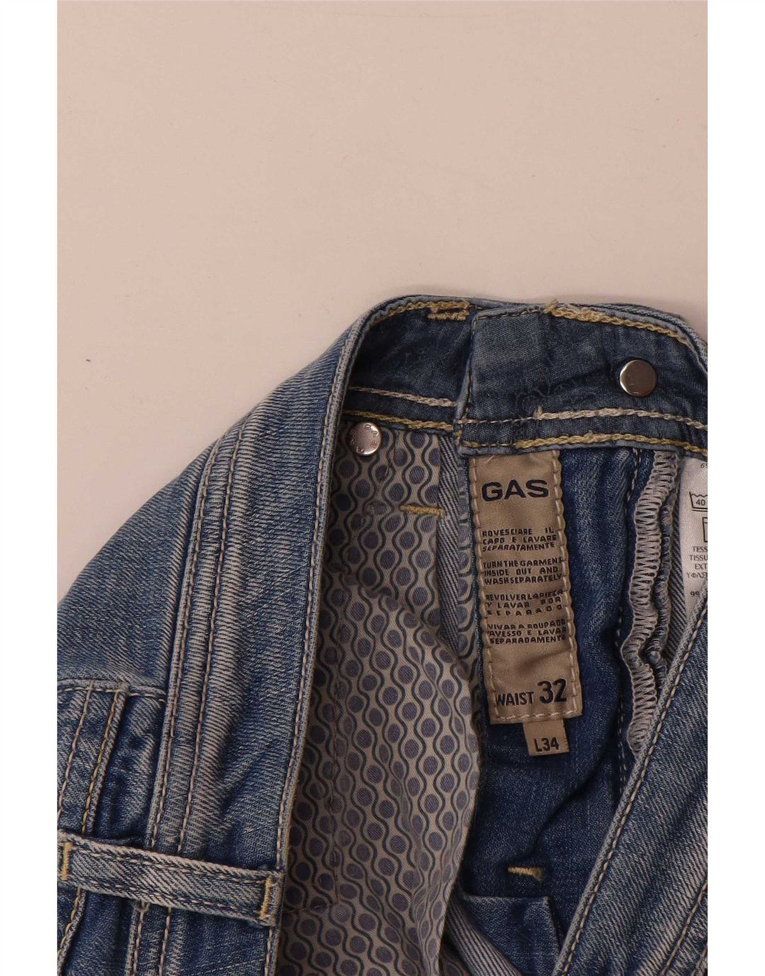 Ανδρικό τζιν Gas Slim W32 L32 Μπλε βαμβακερό