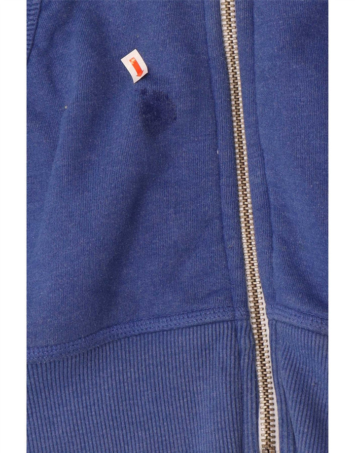 Ανδρικό πουλόβερ με κουκούλα με φερμουάρ Superdry Μικρό μπλε βαμβακερό