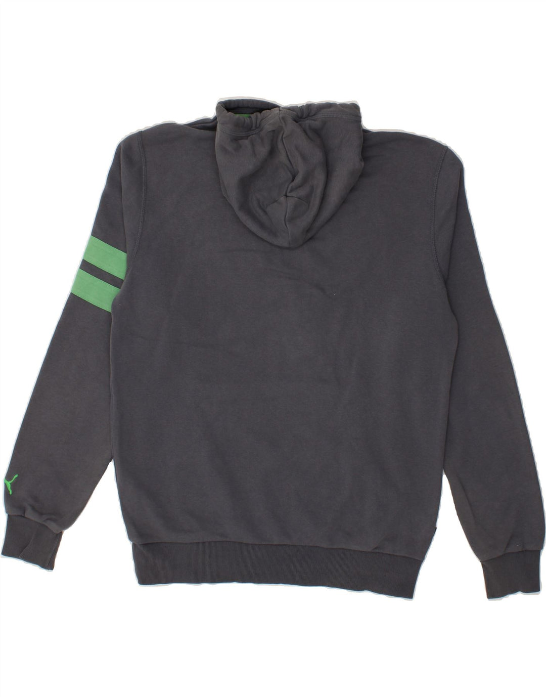 PUMA Mens Graphic Hoodie Jumper Medium Grey Cotton Vintage Puma and Second-Hand Puma from Messina Hembry 