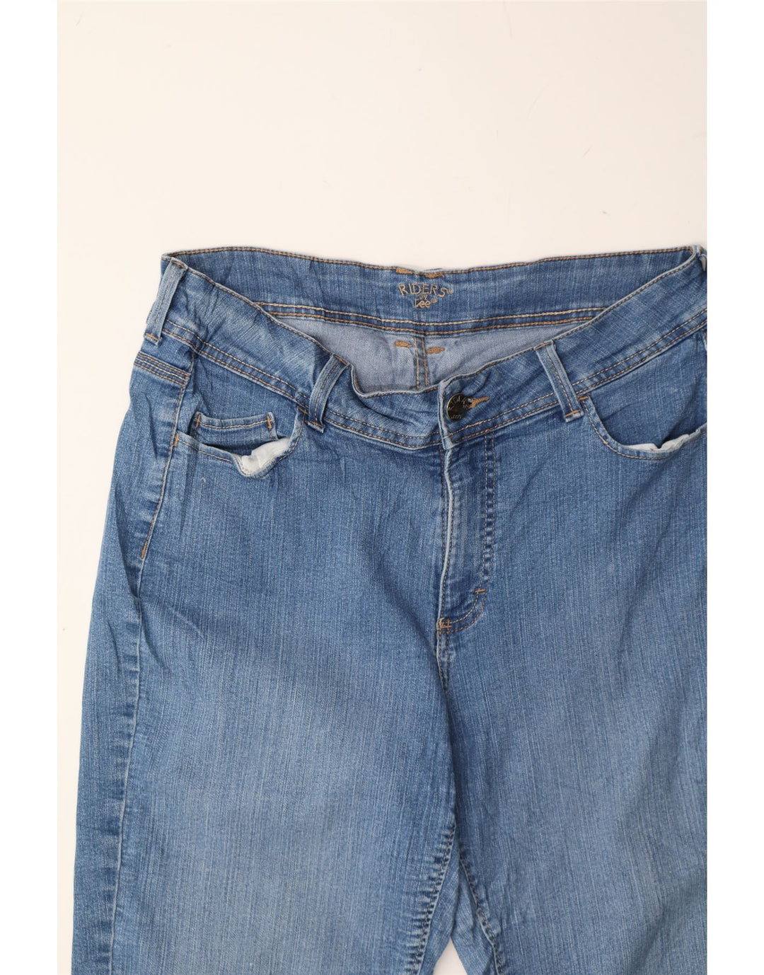 LEE Womens Riders Loose Fit Capri Jeans W32 L18 Blue Vintage Lee and Second-Hand Lee from Messina Hembry 