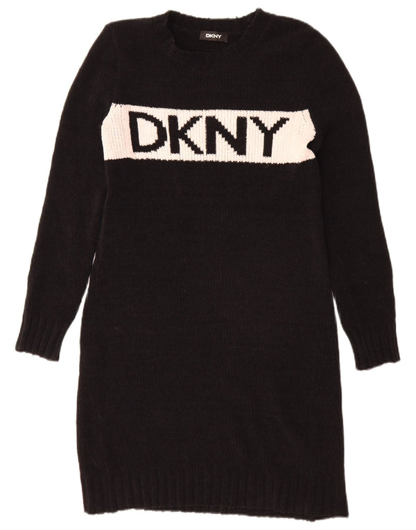 Γυναικείο μακρυμάνικο φόρεμα Dkny UK 16 Large Black Colourblock