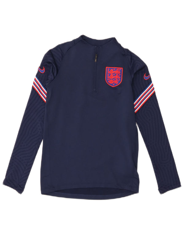 Nike Boys England με φερμουάρ με λαιμόκοψη 3/4 μανίκι 8-9 ετών Small Navy Blue