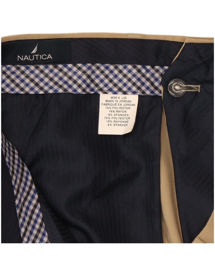 Ανδρικό ίσιο παντελόνι Nautica W36 L30 Beige Polyester