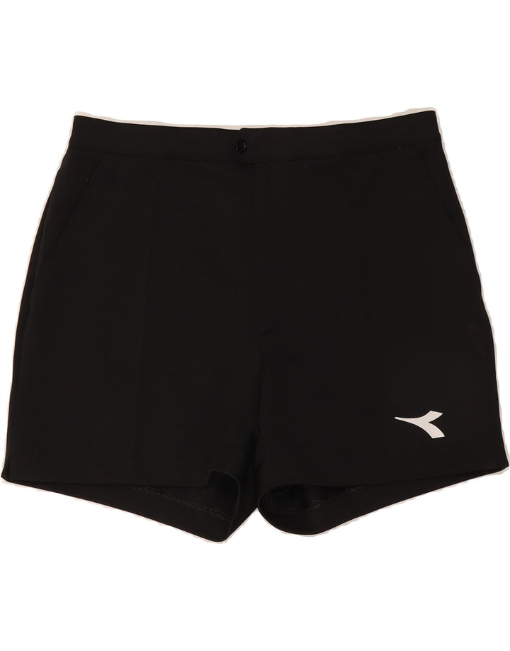 DIADORA Mens Chino Shorts UK 42 Large W34 Black Polyester Vintage Diadora and Second-Hand Diadora from Messina Hembry 