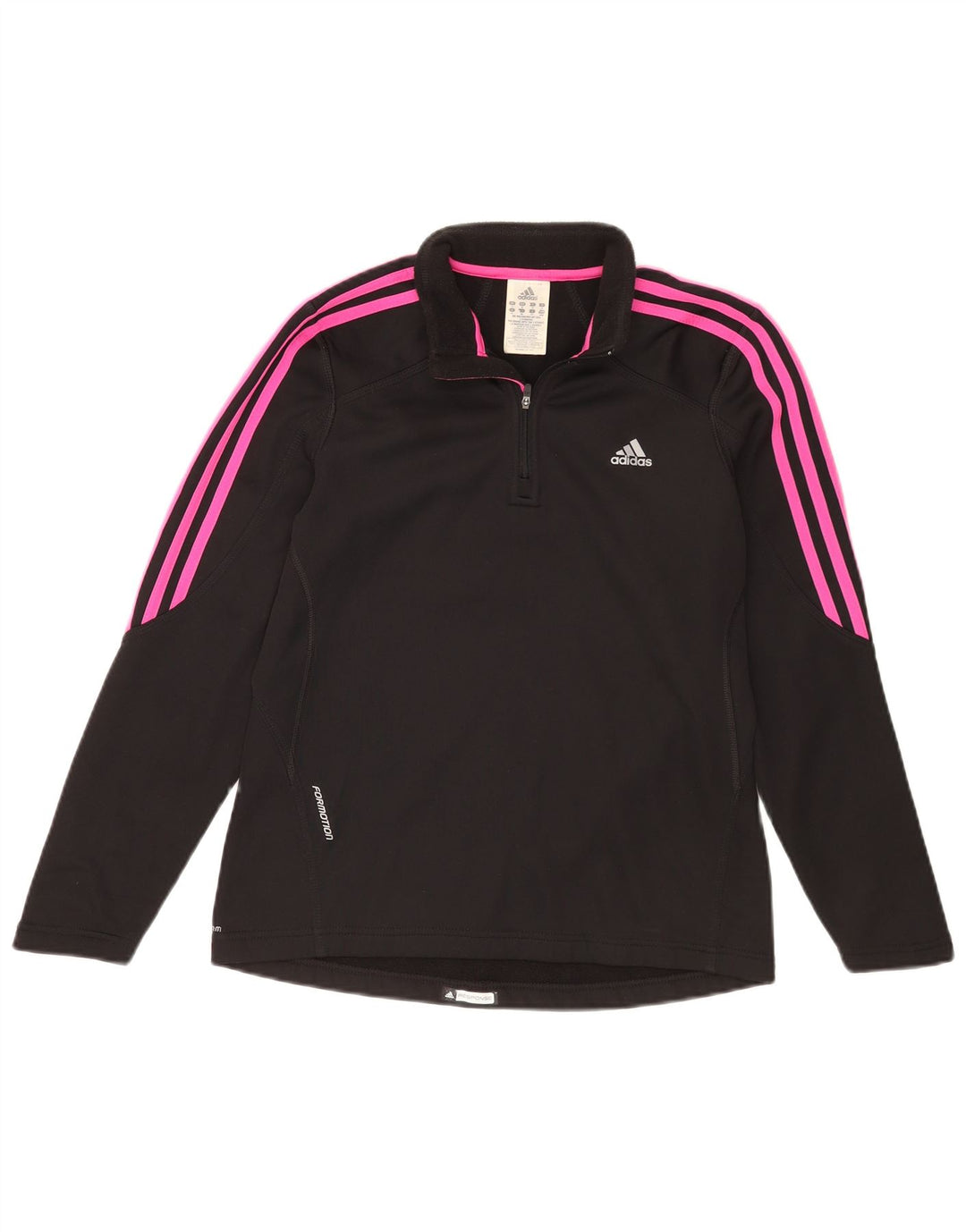 Γυναικεία φόρμα πουλόβερ με φερμουάρ Adidas Top 14 μεσαίου μαύρου πολυεστέρα