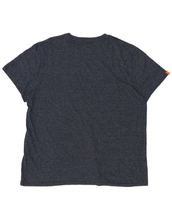 Ανδρικό T-Shirt Superdry Top 3XL Navy Blue Flecked Cotton